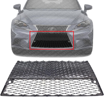 Front Bumper Lower Grille Painted Gray Plastic Direct Replacement Compatible With 2014-2015 Lexus IS250 / 2014-2016 IS350 / 2016 IS200t / IS300 LX1036115 5211253070