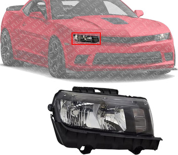 Front Head Light Assembly Right Passenger Side Direct Replacement Compatible With 2014-2015 Chevrolet Camaro GM2503391 23187850