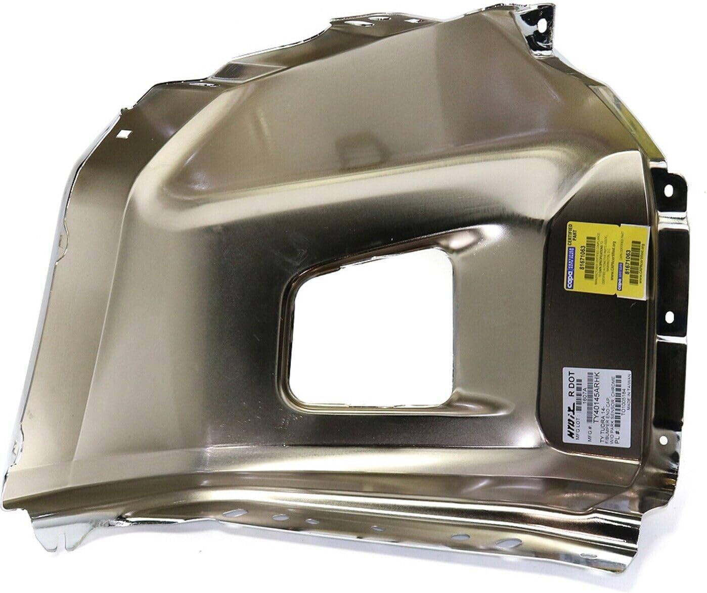 AUTOS PARTS PLUS Front Bumper End Cap Chrome Steel Right Passenger Side Direct Replacement Compatible With 2014-2021 Toyota Tundra TO1005184 521120C040