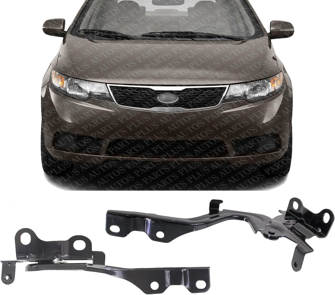 Set of 2 Front Hood Hinge Steel Right Passenger & Left Driver Side Direct Replacement Compatible with 2010-2013 Kia Forte KI1236115 KI1236116 791201M000 791101M000
