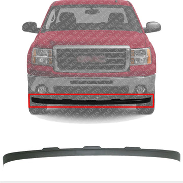 AUTOS PARTS PLUS Front Bumper Lower Valance Air Deflector Extension Textured Direct Replacement Compatible With 2007-2013 GMC Sierra 1500 GM1092211 15917769