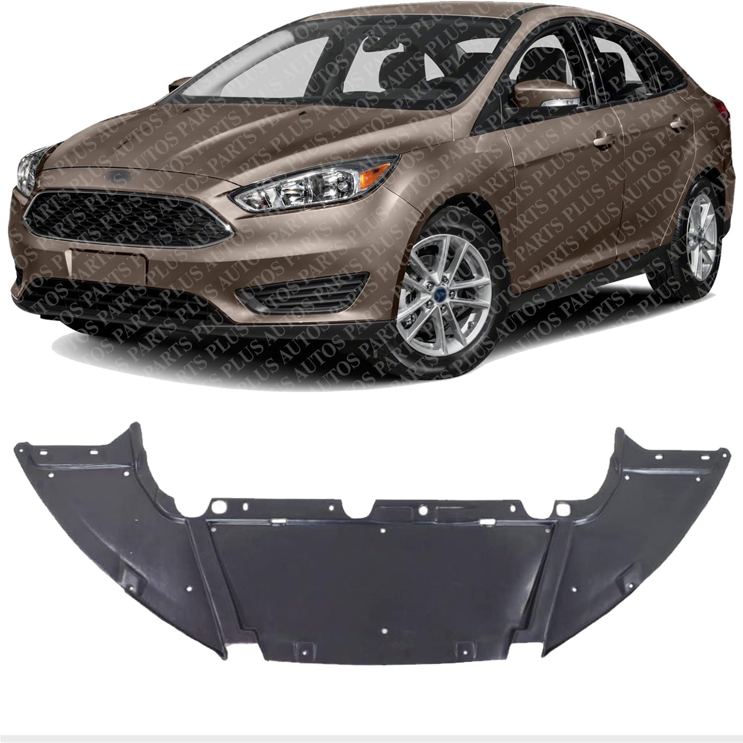 Front Engine Splash Shield Under Cover Direct Replacement Compatible with 2012-2018 Ford Focus FO1228119 CP9Z8310A