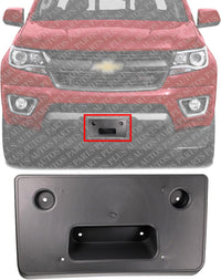 Front License Plate Bracket Textured Direct Replacement Compatible with 2015-2020 Chevrolet Colorado GM1068163 22891635