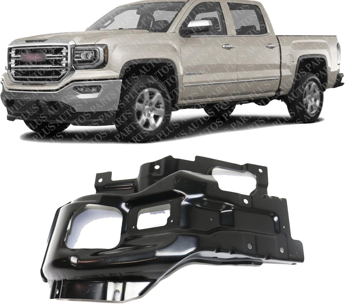 Front Bumper Impact Bar Bracket Steel Direct Replacement Compatible With 2015-2019 GMC Sierra 2500HD 3500HD GM1066201 23178908