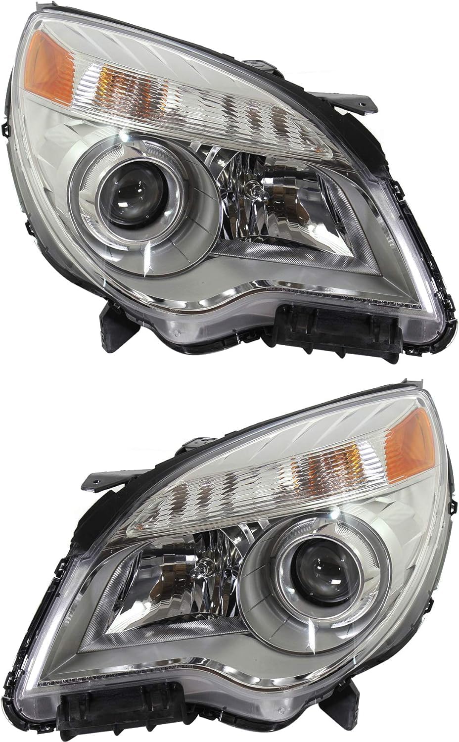 Set OF 2 Front Head Light Assembly Left Driver & Right Passenger Side Direct Replacement Compatible With 2010-2015 Chevrolet Equinox GM2502338 GM2502352 GM2503352 23308256 23383340