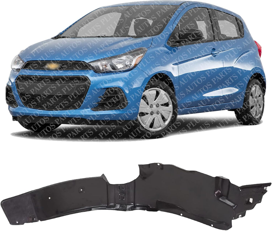 Front Fender Liner Left Driver Side Direct Replacement Compatible With 2016-2019 Chevrolet Spark GM1248294 42457799-PFM