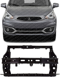 Front Radiator Support Assembly With Upper Tie Bar Steel Direct Replacement Compatible With 2014-2020 Mitsubishi Mirage MI1225174 5256C132-PFM