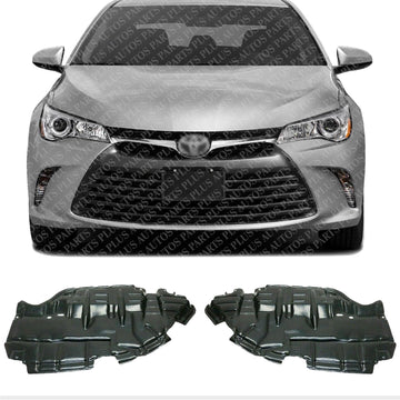AUTOS PARTS PLUS Set of 2 Front Engine Splash Shield Under Cover Left Driver & Right Passenger Side Direct Replacement Compatible with 2015-2017 Toyota Camry TO1228205 TO1228204 5144106220