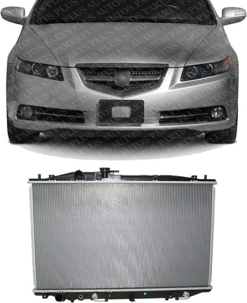 Front Radiator Aluminum Core Direct Replacement Compatible With 2007-2008 Acura TL AC3010144 19010RDAA61