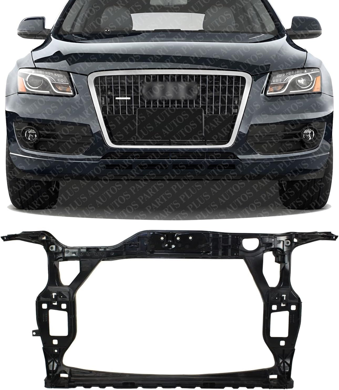Front Radiator Support Plastic With Steel Direct Replacement Compatible With 2009-2017 Audi Q5 / 2014-2017 SQ5 AU1225122 8R0805594D
