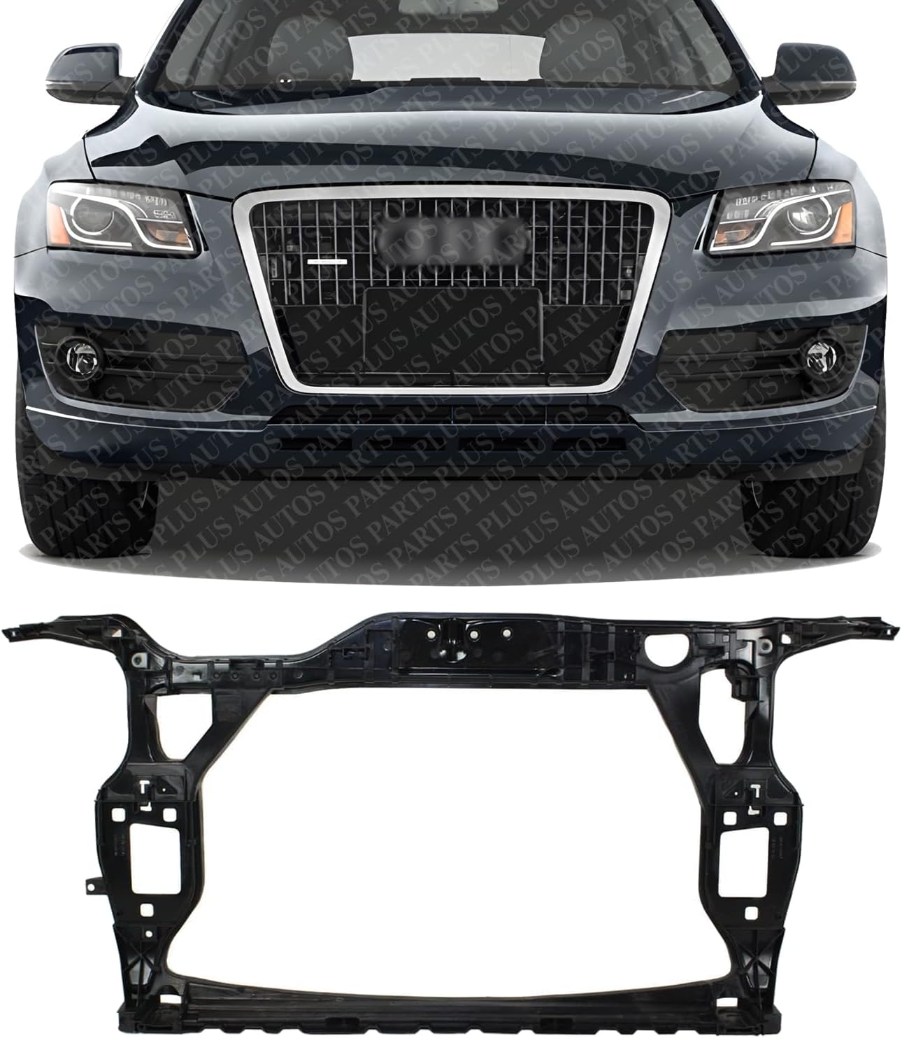 Front Radiator Support Plastic With Steel Direct Replacement Compatible With 2009-2017 Audi Q5 / 2014-2017 SQ5 AU1225122 8R0805594D