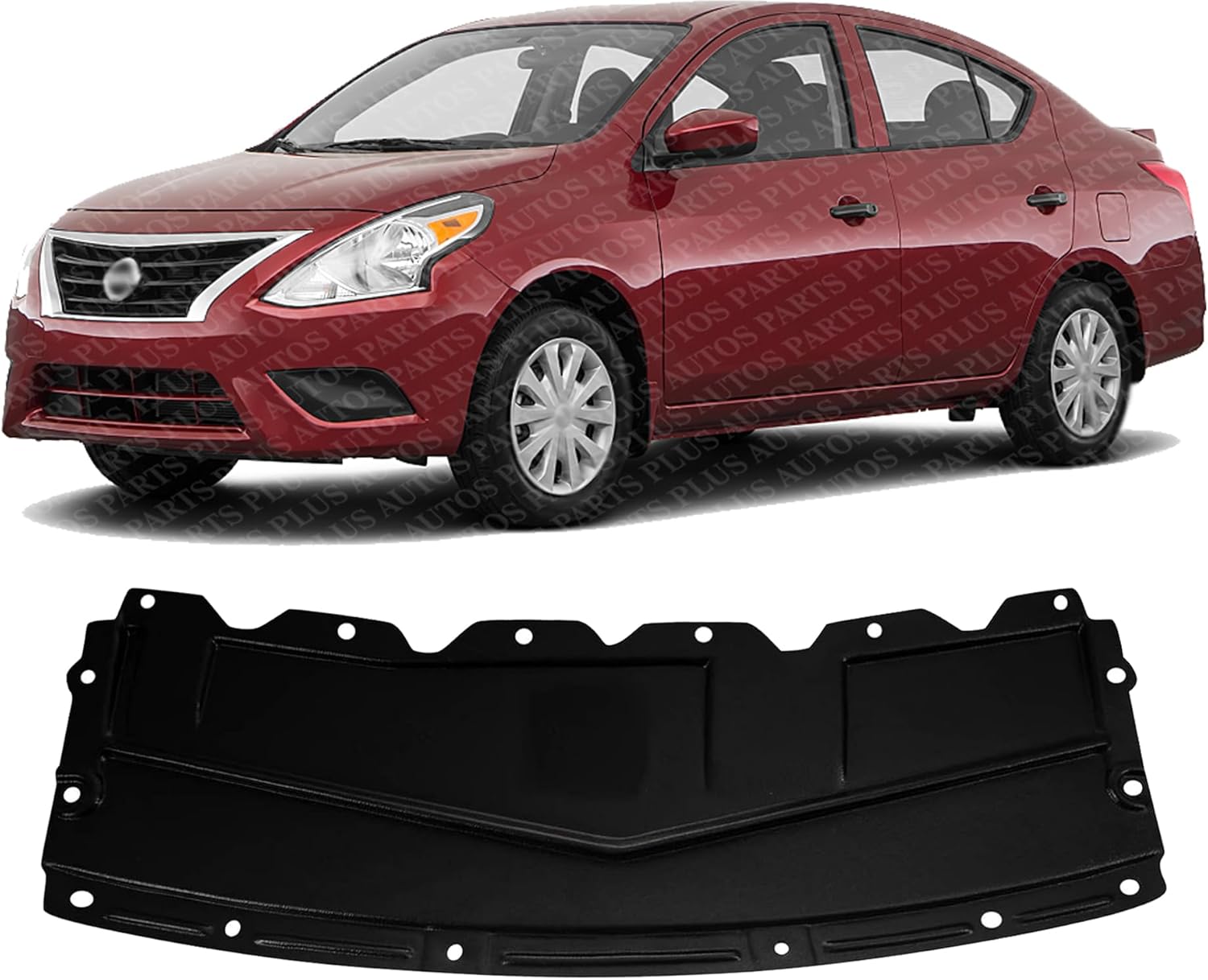 Front Engine Splash Shield Under Cover Direct Replacement Compatible with 2015-2019 Nissan Versa NI1228148 626609KM0A