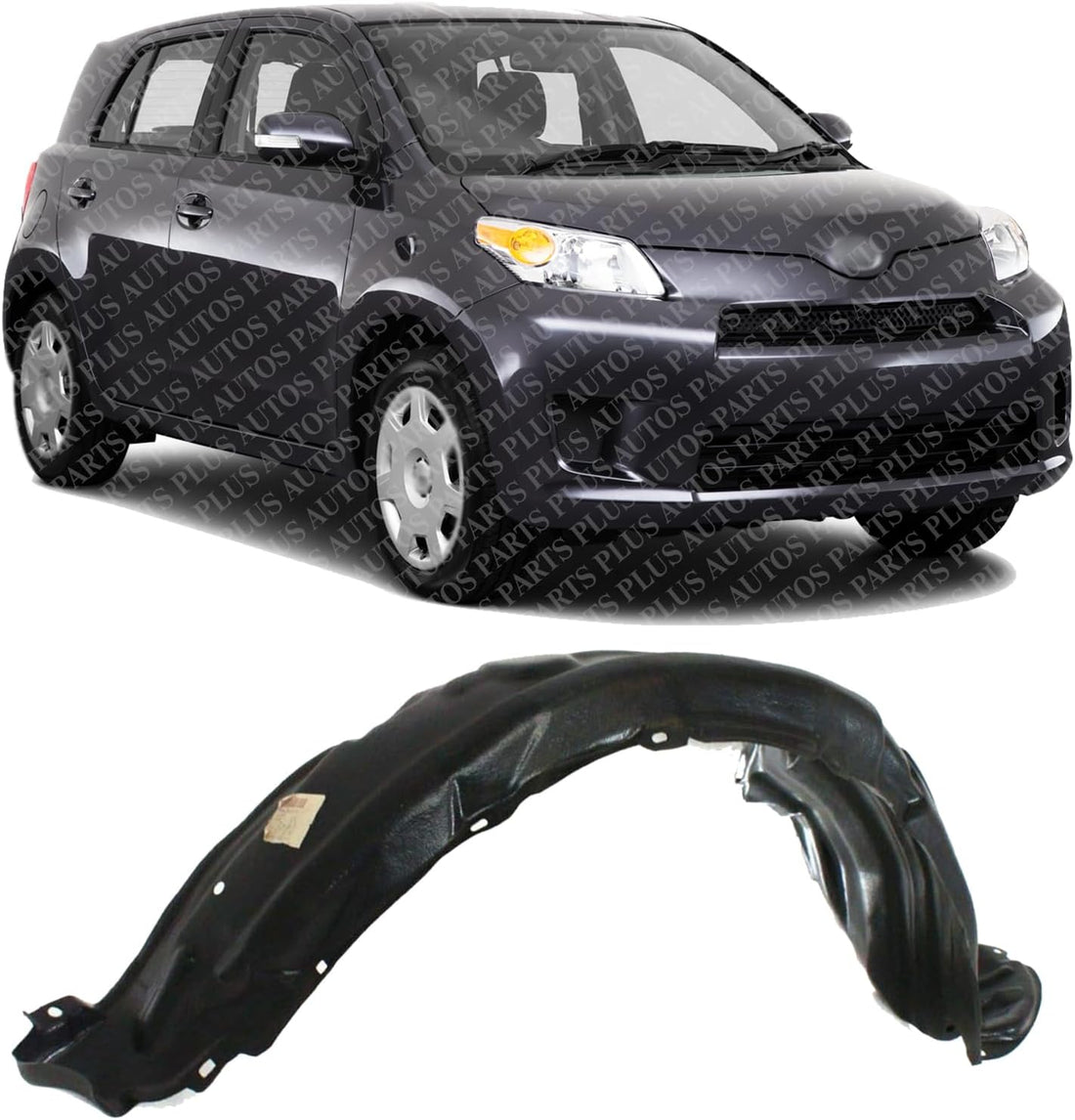Front Fender Liner Right Passenger Side Direct Replacement Compatible With 2008-2014 Scion xD SC1249107 5387552250