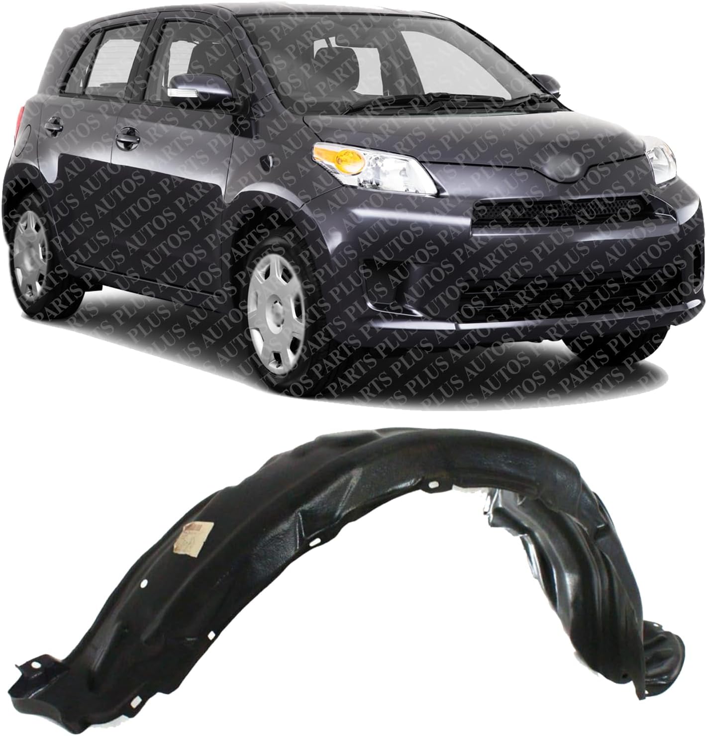 Front Fender Liner Right Passenger Side Direct Replacement Compatible With 2008-2014 Scion xD SC1249107 5387552250