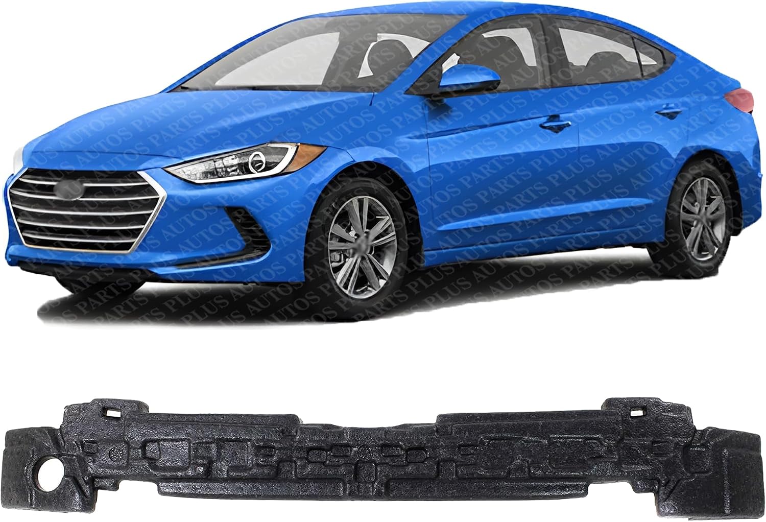 Front Bumper Absorber Direct Replacement Compatible With 2017-2018 Hyundai Elantra HY1070164 86520F3010