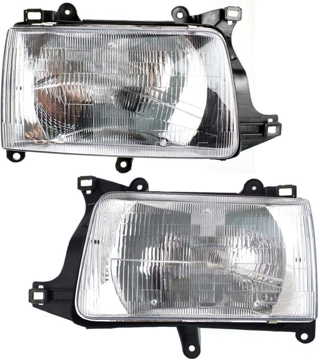 Set Of 2 Front Headlight Assembly Halogen Right Passenger & Left Driver Side Direct Replacement Compatible With 1993-1998 Toyota T100 TO2502119 TO2503119 8115034010 8111034010