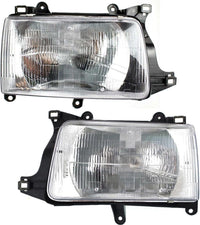 Set Of 2 Front Headlight Assembly Halogen Right Passenger & Left Driver Side Direct Replacement Compatible With 1993-1998 Toyota T100 TO2502119 TO2503119 8115034010 8111034010