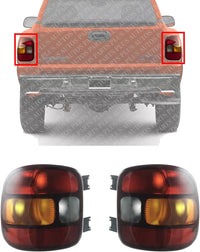 Set Of 2 Tail Light Lens And Housing Right Passenger & Left Driver Side Direct Replacement Compatible With 1999-2003 Chevrolet Silverado/GMC Sierra 1500 GM2801136 GM2800136 19169013
