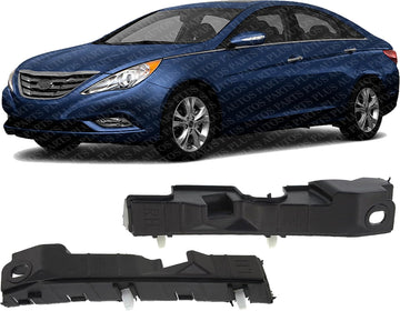 Set of 2 Front Bumper Mounting Bracket Plastic Left Driver & Right Passenger Side Direct Replacement Compatible with 2011-2015 Hyundai Sonata HY1042108 HY1043108