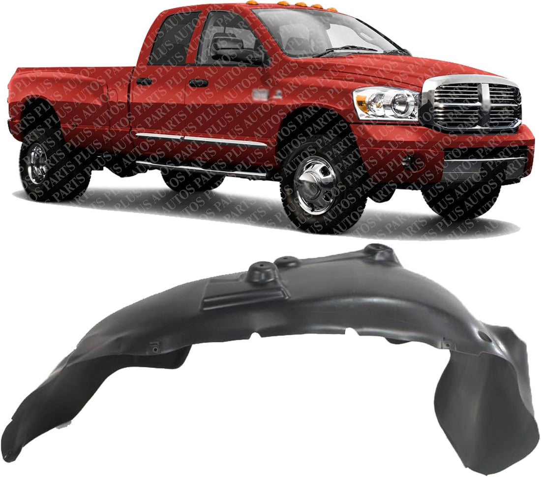Front Fender Liner Right Passenger Side Direct Replacement Compatible With 2003-2009 Dodge Ram Full Size Pickup CH1249130 CH1251124 55276798AF