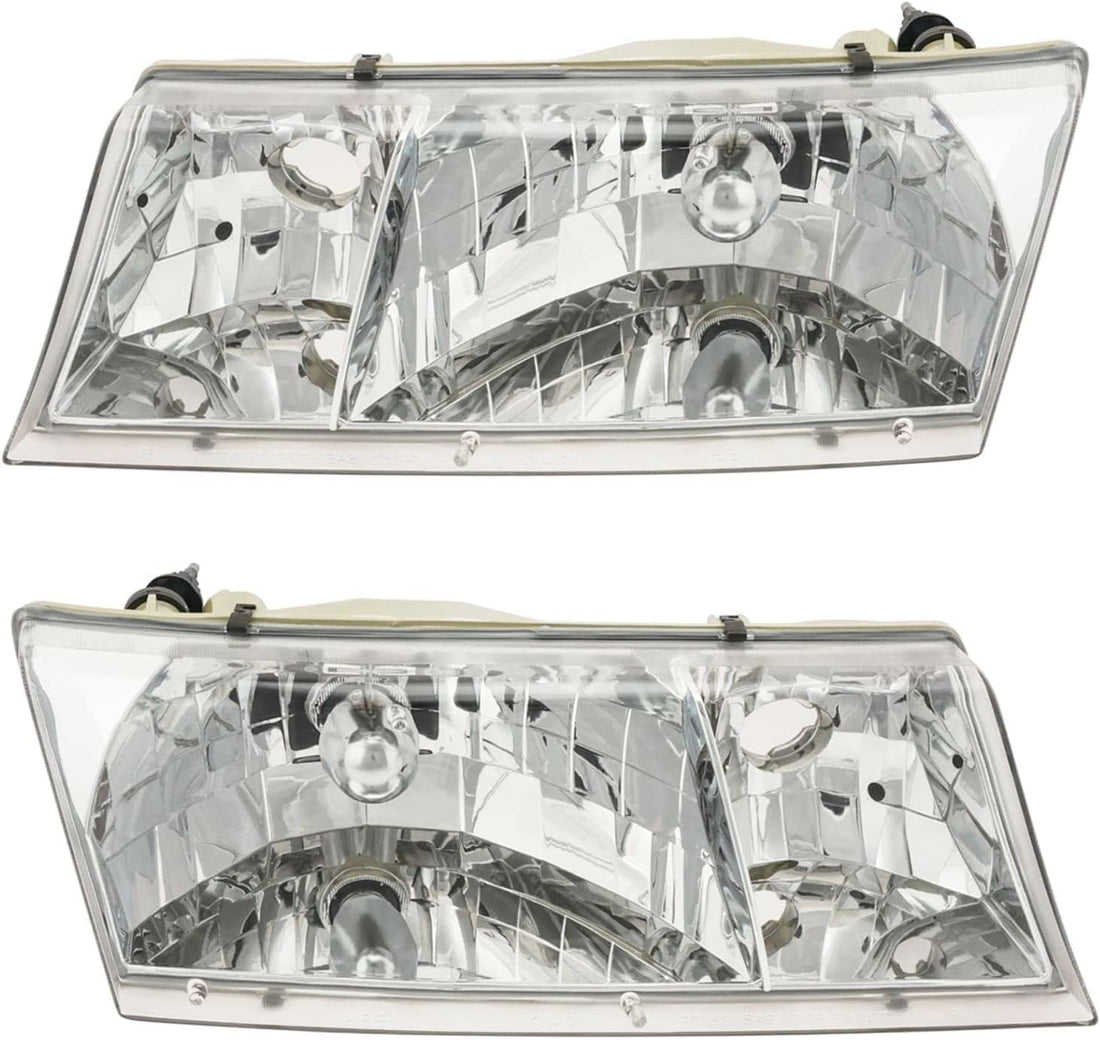Set Of 2 Front Headlight Assembly Right Passenger & Left Driver Side Direct Replacement Compatible With 1998-2002 Mercury Grand Marquis FO2503149 FO2502149 YW3Z13008BB YW3Z13008CB