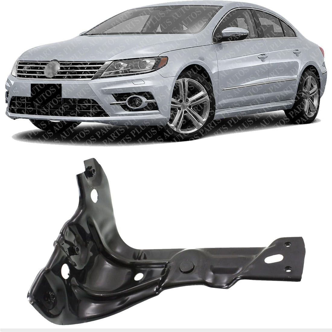 Front Fender Supports Steel Left Driver Side Direct Replacement Compatible With 2009-2017 Volkswagen CC / 2009-2010 Passat CC VW1244103 3C8821141
