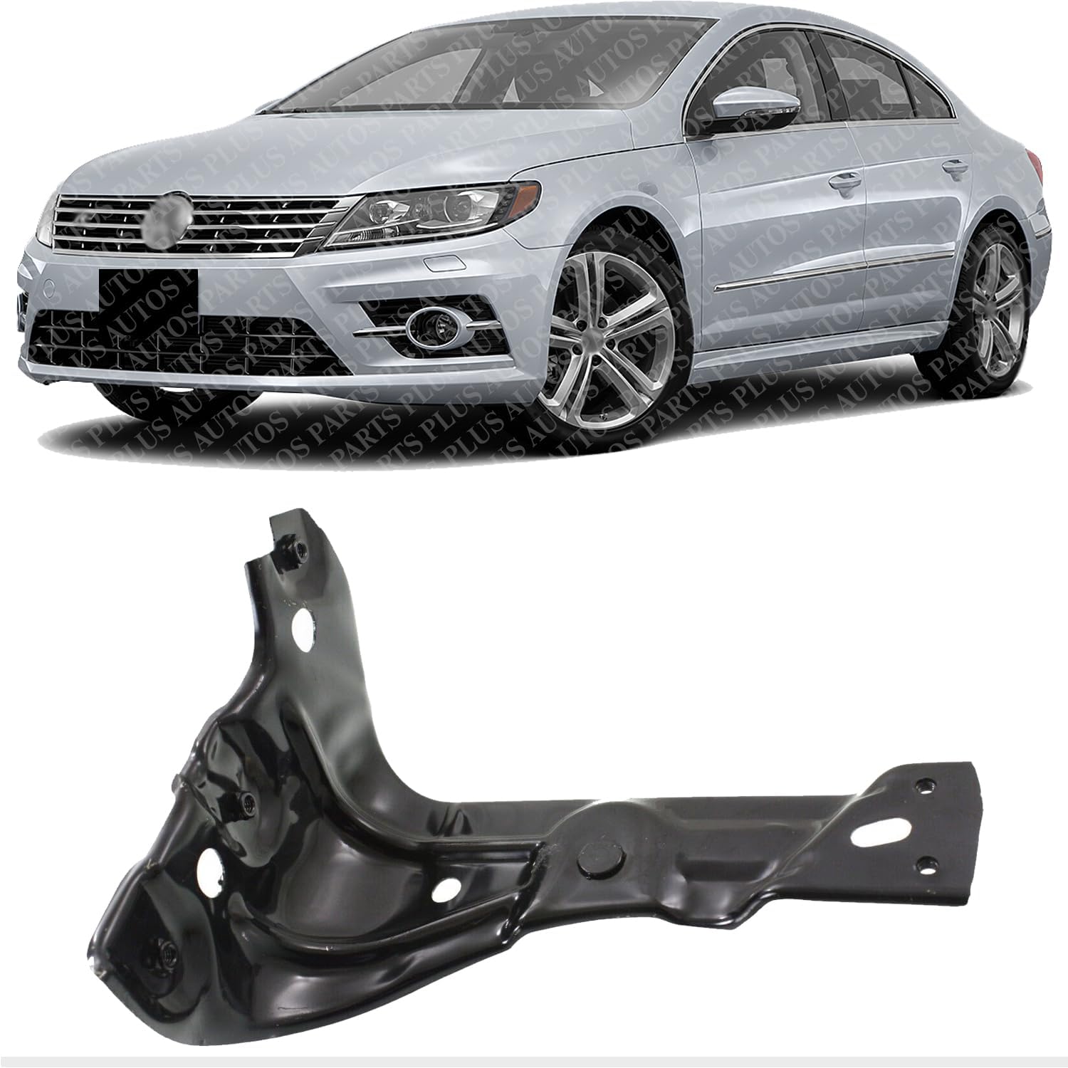 Front Fender Supports Steel Left Driver Side Direct Replacement Compatible With 2009-2017 Volkswagen CC / 2009-2010 Passat CC VW1244103 3C8821141