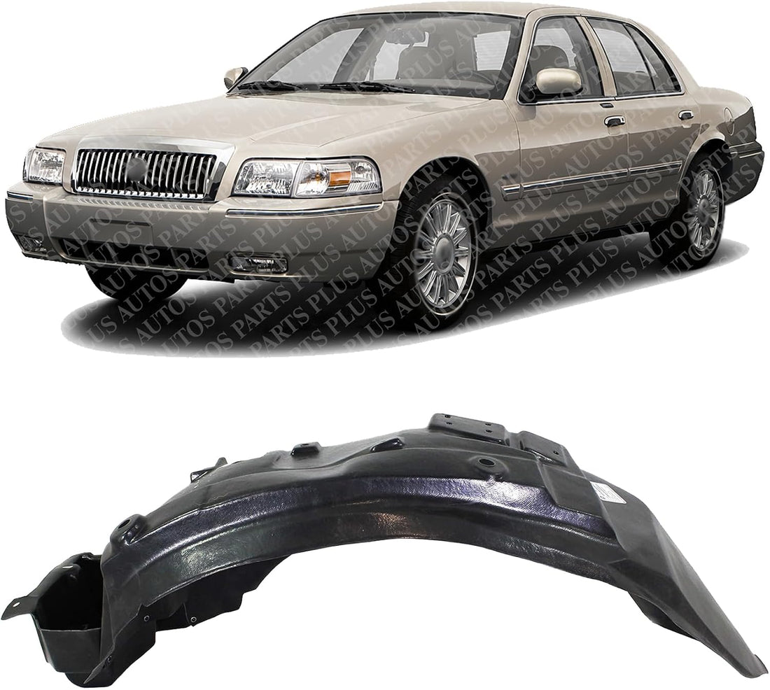 Front Fender Liner Left Driver Side Direct Replacement Compatible With 2003-2011 Ford Crown Victoria/Mercury Grand Marquis FO1248122 6W7Z16055B