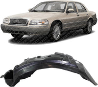 Front Fender Liner Left Driver Side Direct Replacement Compatible With 2003-2011 Ford Crown Victoria/Mercury Grand Marquis FO1248122 6W7Z16055B