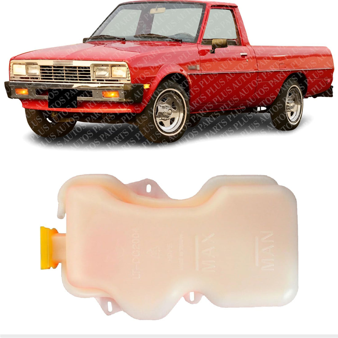 Front Coolant Reservoir With Cap Direct Replacement Compatible With 1978-1993 Dodge Ram / 1992-2002 Viper CH3014113 52027784