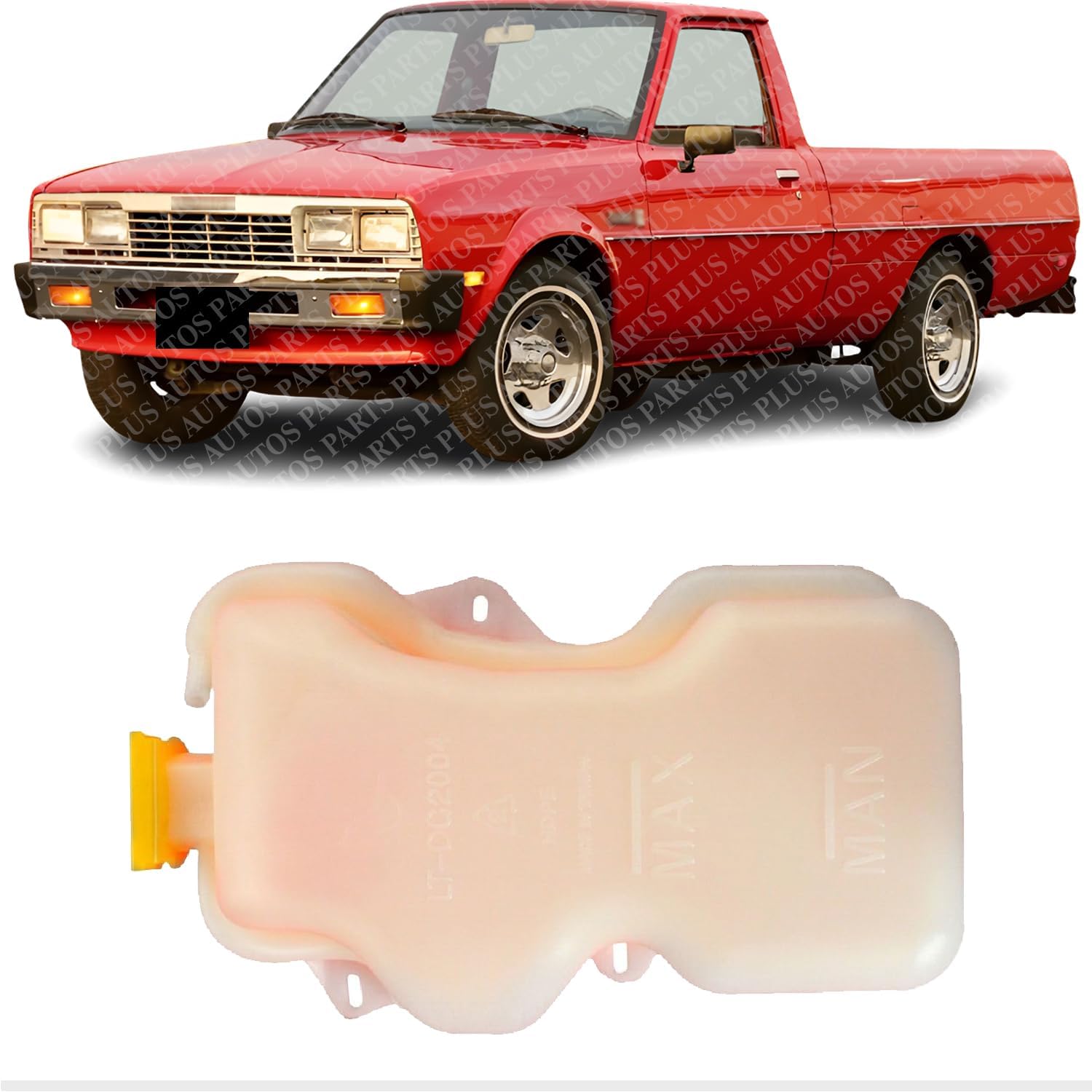 Front Coolant Reservoir With Cap Direct Replacement Compatible With 1978-1993 Dodge Ram / 1992-2002 Viper CH3014113 52027784