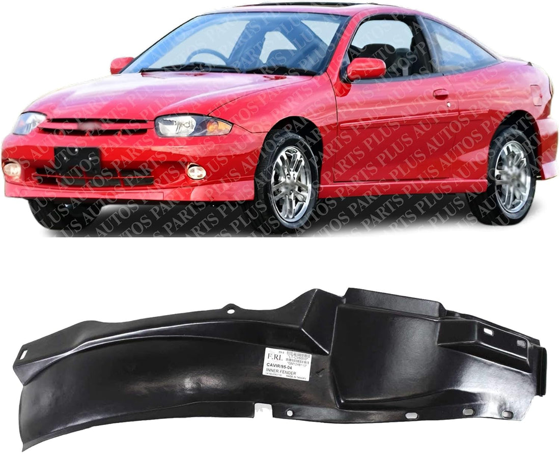 Front Fender Liner Rear Section Left Driver Side Direct Replacement Compatible With 1995-2005 Chevrolet Cavalier GM1248113 22613215