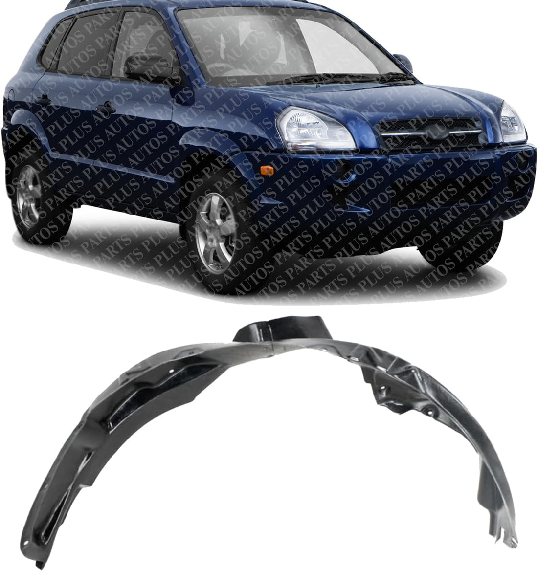 Front Fender Liner Right Passenger Side Direct Replacement Compatible With 2005-2009 Hyundai Tucson HY1251111 868122E000