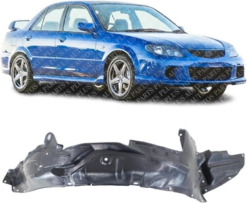 Front Fender Liner Right Passenger Side Direct Replacement Compatible With 2002-2003 Mazda Protege / Protege5 MA1249113 B30P56130A