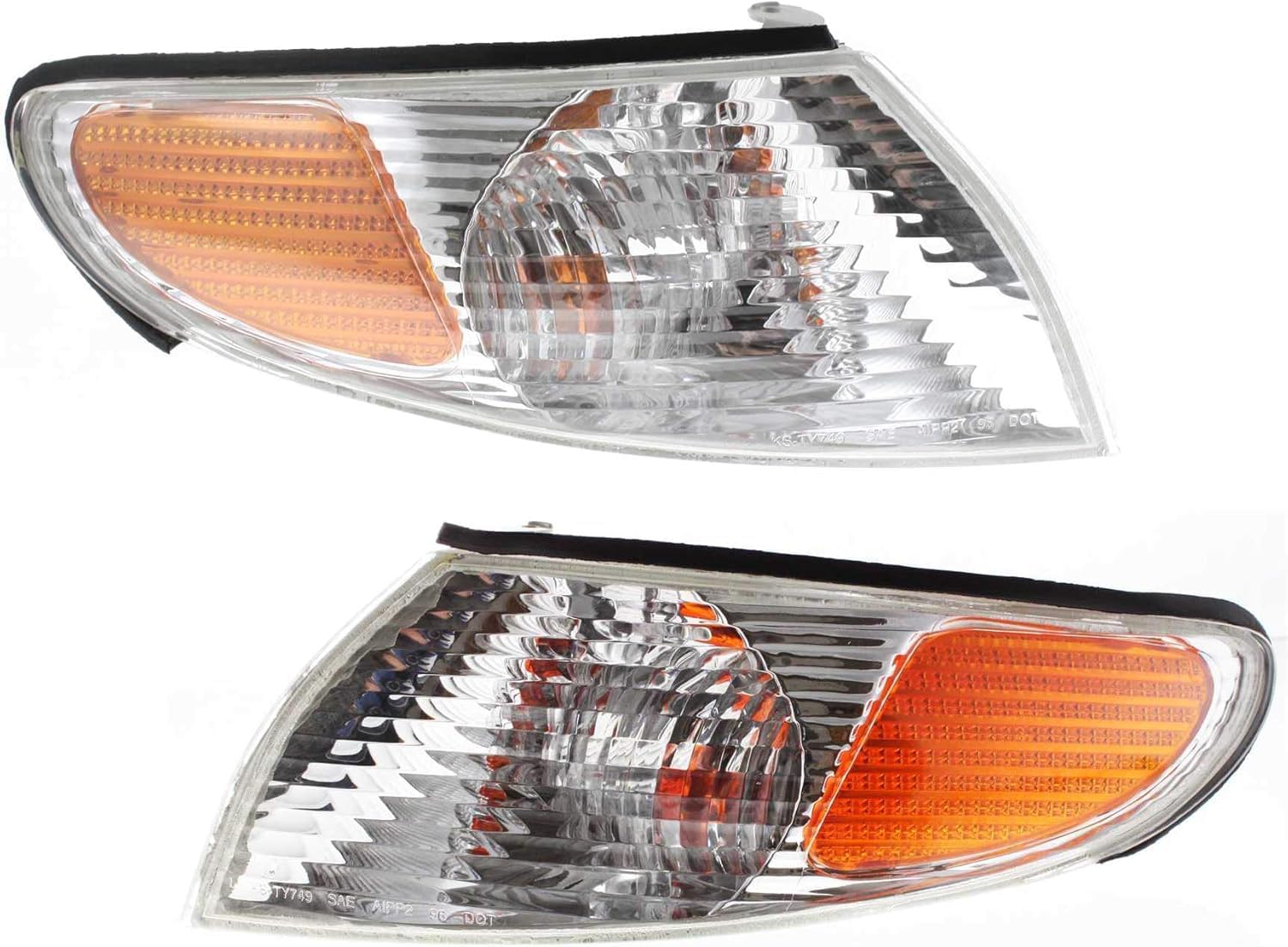 Set Of 2 Front Corner Light Assembly Right Passenger & Left Driver Side Direct Replacement Compatible With 1999-2001 Toyota Solara TO2521159 TO2520159 8161006040 8162006040