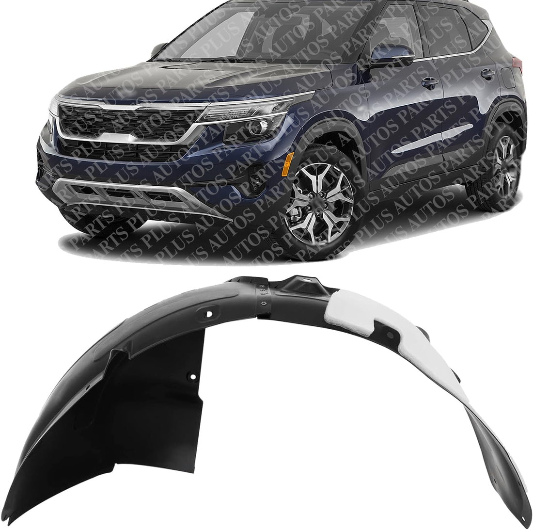 Front Fender Liner Left Driver Side Direct Replacement Compatible With 2021-2023 Kia Seltos KI1248168 86811Q5000