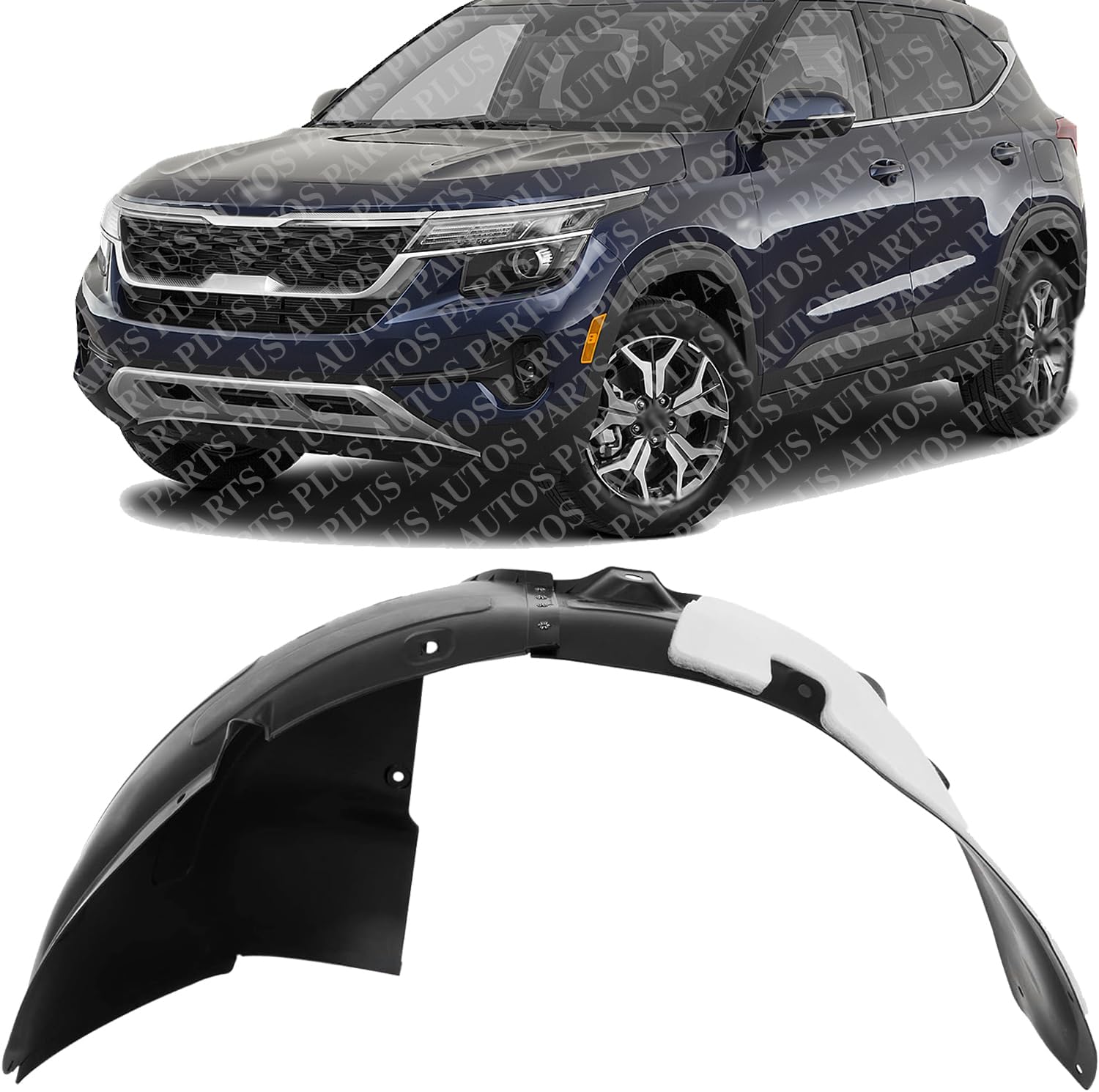Front Fender Liner Left Driver Side Direct Replacement Compatible With 2021-2023 Kia Seltos KI1248168 86811Q5000