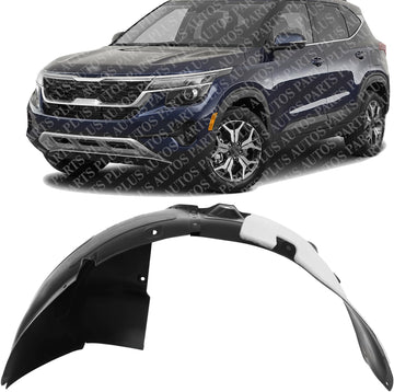 Front Fender Liner Left Driver Side Direct Replacement Compatible With 2021-2023 Kia Seltos KI1248168 86811Q5000