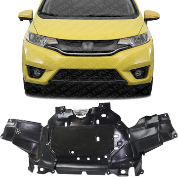Front Engine Splash Shield Under Cover Plastic Direct Replacement Compatible with 2016-2017 Honda Fit HO1228155 74110T5B900-PFM