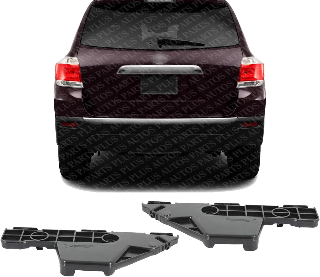 Set of 2 Rear Bumper Front Section Support Bracket Plastic Left Driver & Right Passenger Side Direct Replacement Compatible with 2008-2013 Toyota Highlander TO1143104 TO1142104