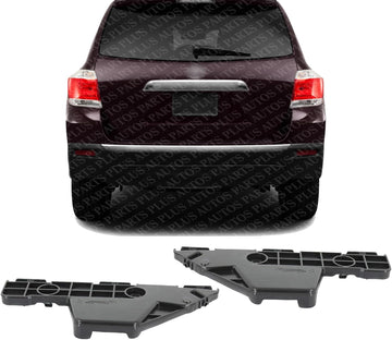 Set of 2 Rear Bumper Front Section Support Bracket Plastic Left Driver & Right Passenger Side Direct Replacement Compatible with 2008-2013 Toyota Highlander TO1143104 TO1142104