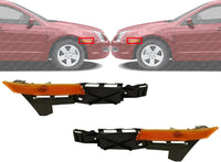 Set Of 2 Front Reinforcement Cover With Marker Light Left Driver & Right Passenger Side Direct Replacement Compatible With 2006-2009 Ford Fusion/Mercury Milan FO2550142 FO2551142