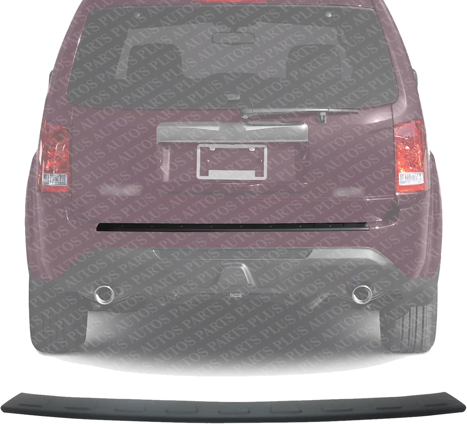 Rear Bumper Step Pad Molding Textured Plastic Direct Replacement Compatible With 2009-2015 Honda Pilot HO1191103 71510SZAA00ZA