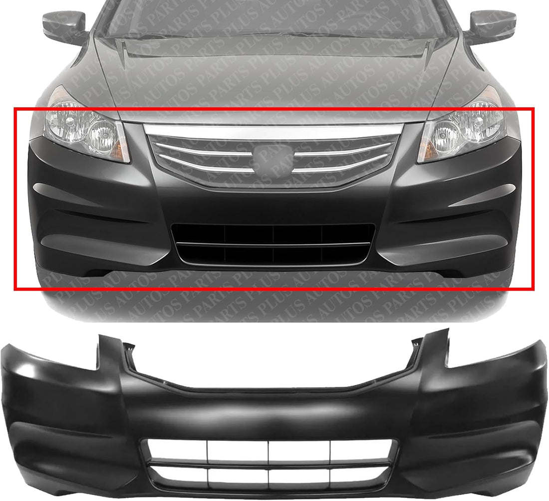 Front Bumper Cover Primed Direct Replacement Compatible With 2011-2012 Honda Accord HO1000278 04711TA0A91ZZ