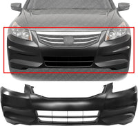 Front Bumper Cover Primed Direct Replacement Compatible With 2011-2012 Honda Accord HO1000278 04711TA0A91ZZ