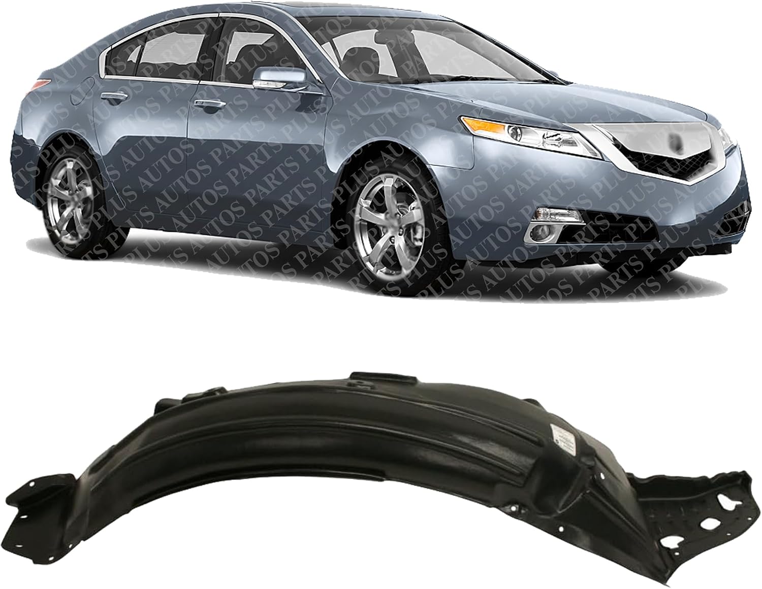 Front Fender Liner Right Passenger Side Direct Replacement Compatible with 2009-2011 Acura TL AC1249126 74101TK5A00