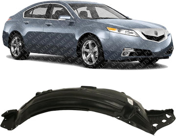 Front Fender Liner Right Passenger Side Direct Replacement Compatible with 2009-2011 Acura TL AC1249126 74101TK5A00