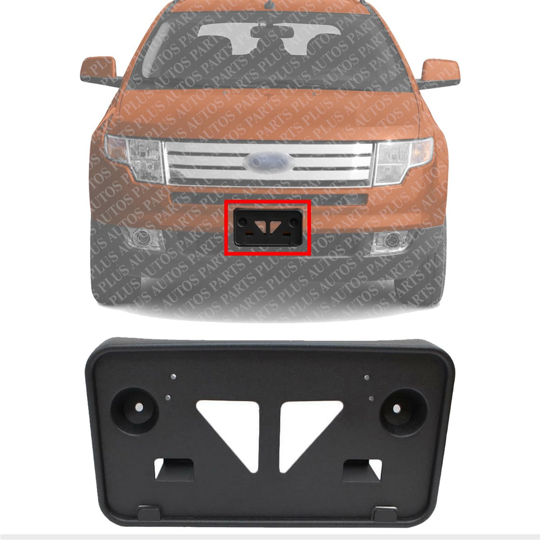 Front License Plate Bracket Direct Replacement Compatible with 2007-2010 Ford Edge FO1068126 7T4Z17A385AA
