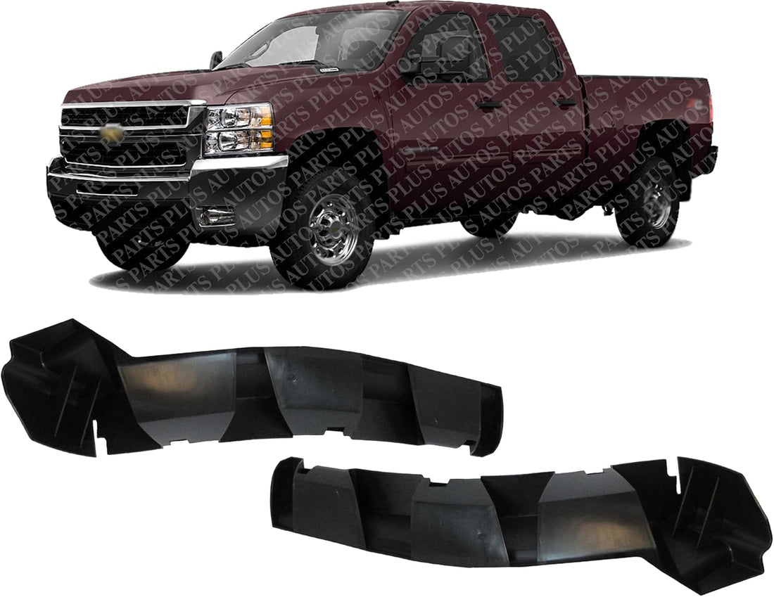 Set Of 2 Front Bumper Filler Support Bracket Left Driver & Right Passenger Side Direct Replacement Compatible With 2007-2010 Chevrolet Silverado 2500/3500 GM1042109 GM1043109