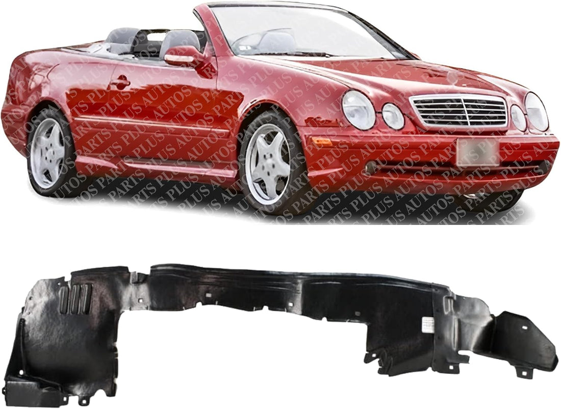 Front Fender Liner Rear Section Right Passenger Side Direct Replacement Compatible With 2000-2003 Mercedes Benz CLK-Class MB1249141 2086901830